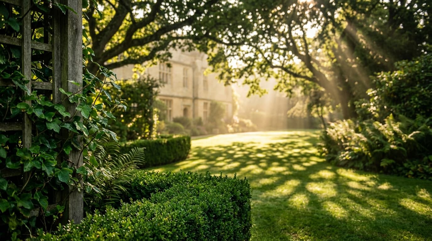 Tidy green hedge and stone walkway in a Miami front yard